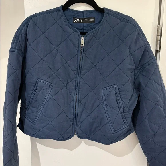 Zara Blue Riding Jacket - Picture 2 of 2
